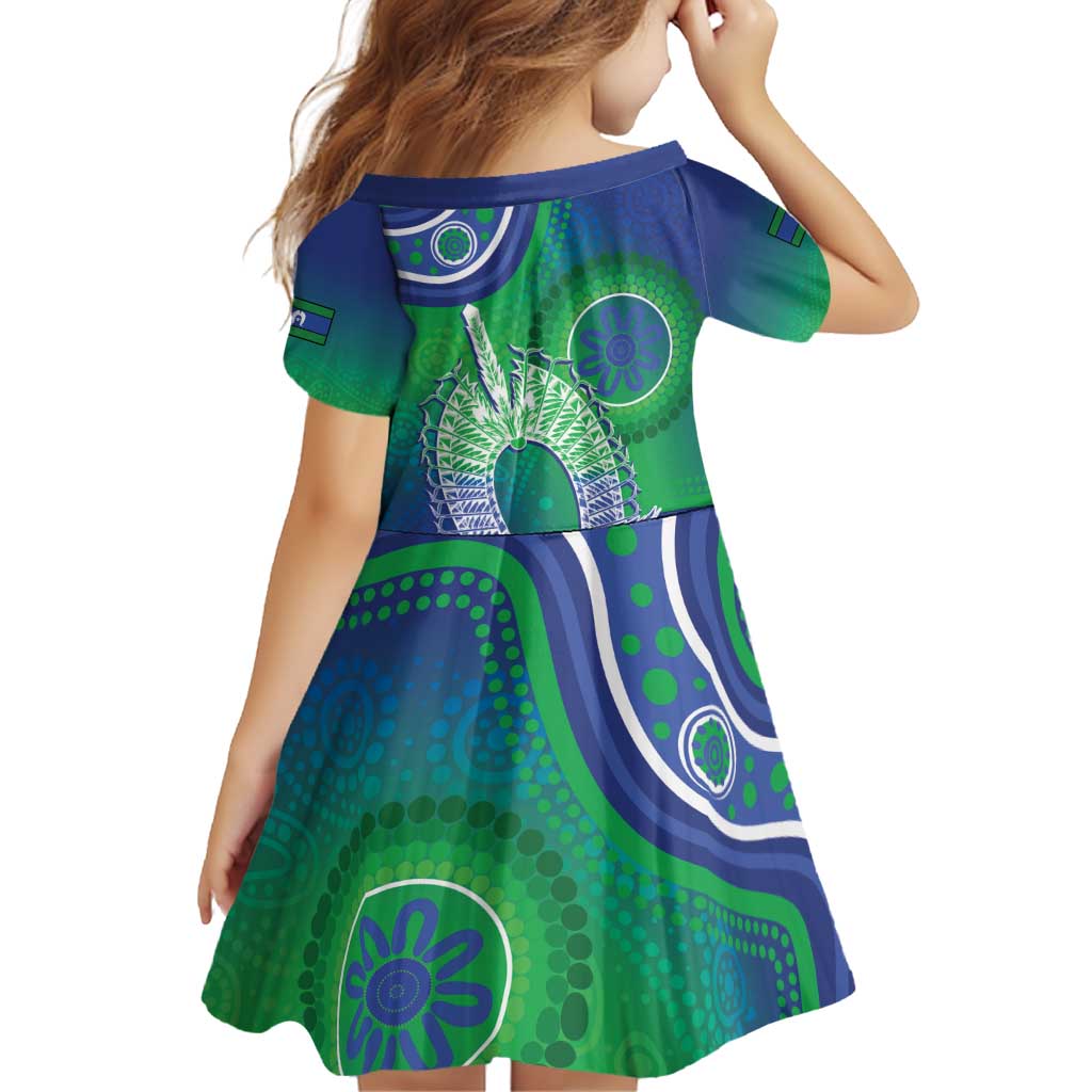 Australia Torres Strait Islanders Family Matching Off Shoulder Short Dress and Hawaiian Shirt Dhari Aboriginal Pattern