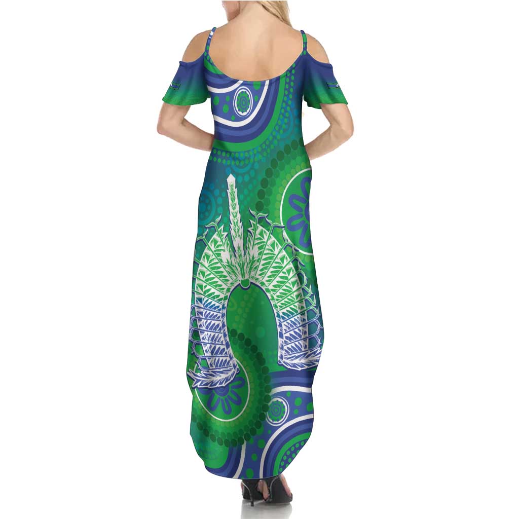 Australia Torres Strait Islanders Family Matching Summer Maxi Dress and Hawaiian Shirt Dhari Aboriginal Pattern