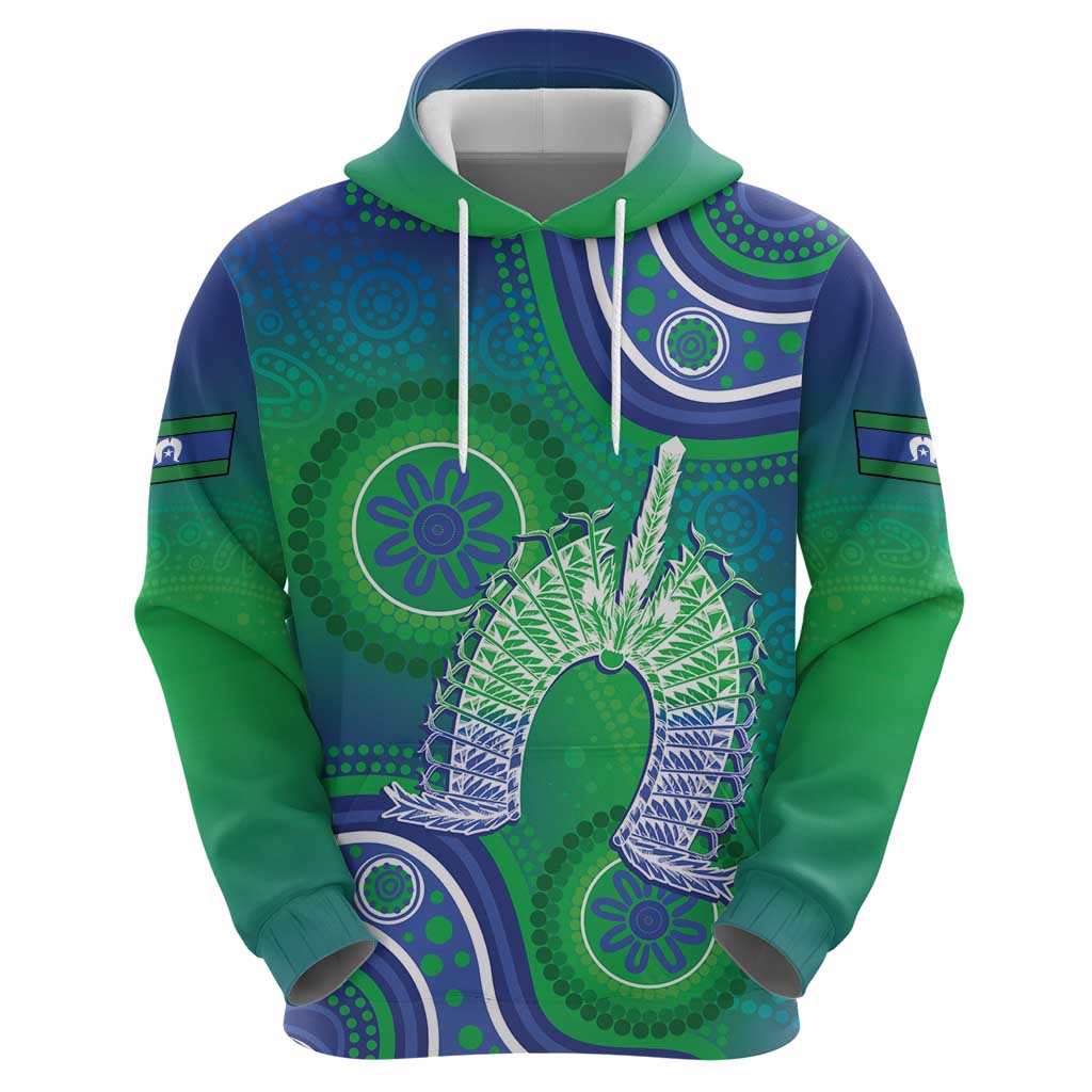 Australia Torres Strait Islanders Hoodie Dhari Aboriginal Pattern