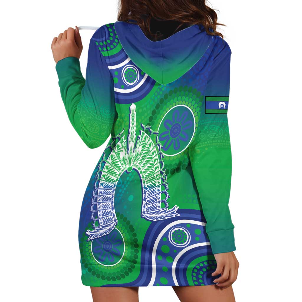 Australia Torres Strait Islanders Hoodie Dress Dhari Aboriginal Pattern