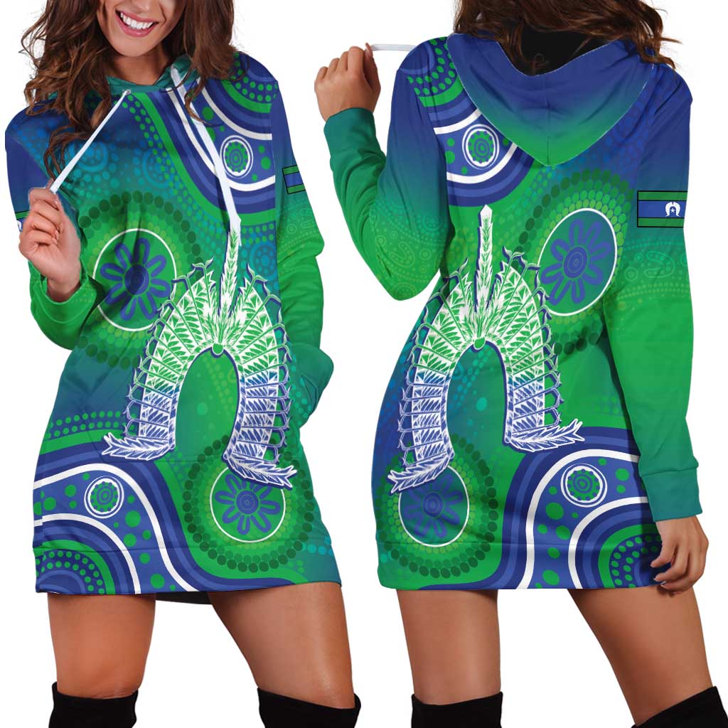 Australia Torres Strait Islanders Hoodie Dress Dhari Aboriginal Pattern