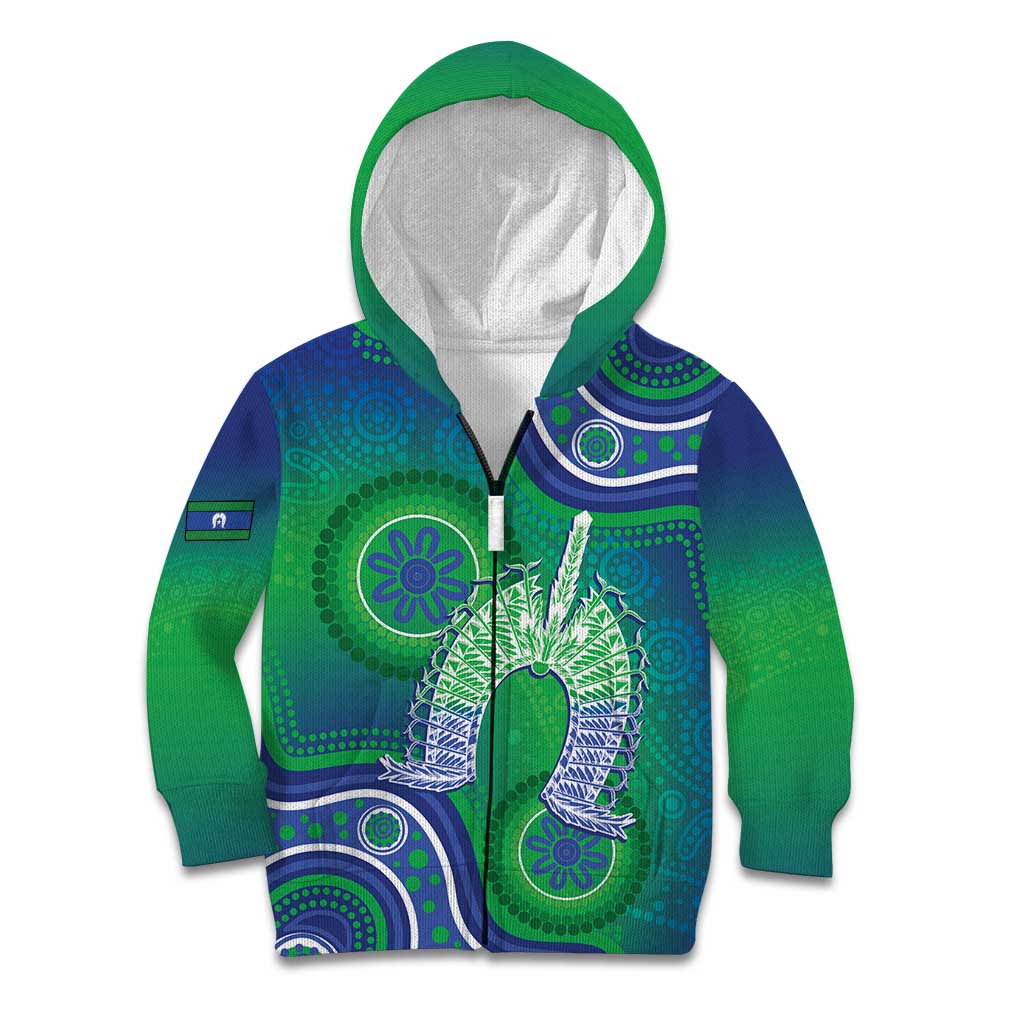 Australia Torres Strait Islanders Kid Hoodie Dhari Aboriginal Pattern