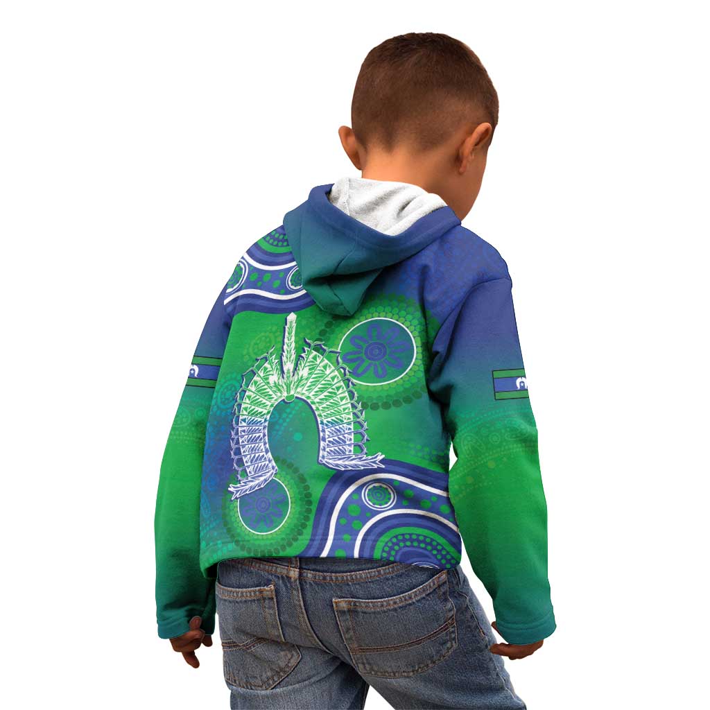 Australia Torres Strait Islanders Kid Hoodie Dhari Aboriginal Pattern