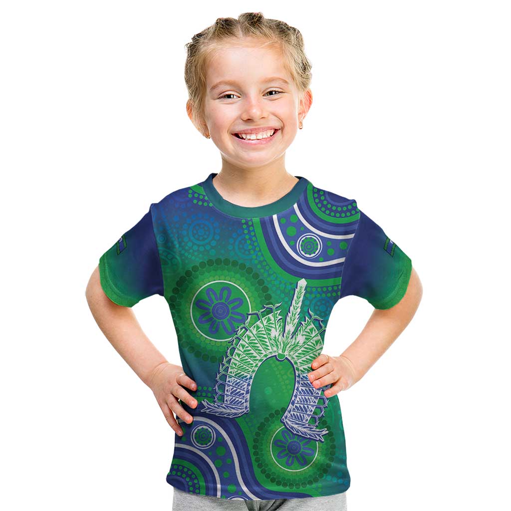 Australia Torres Strait Islanders Kid T Shirt Dhari Aboriginal Pattern