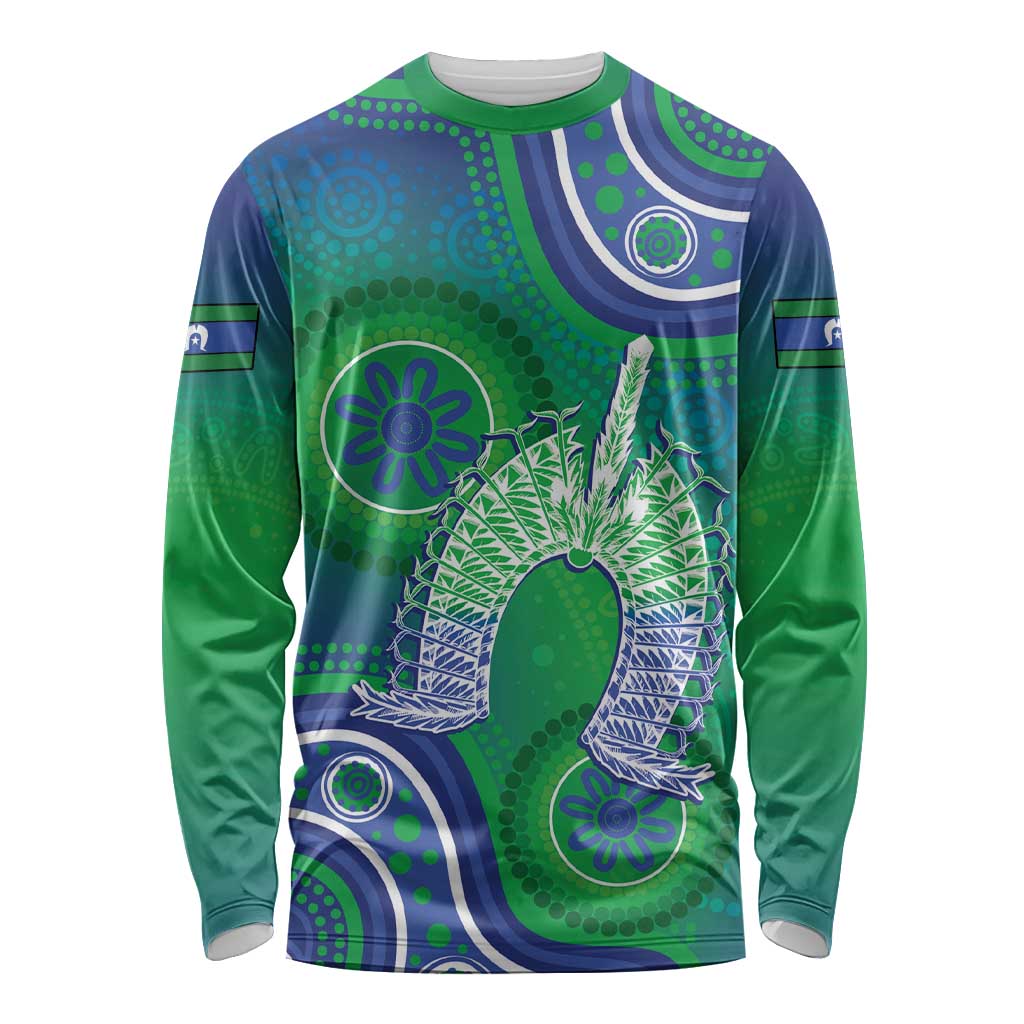 Australia Torres Strait Islanders Long Sleeve Shirt Dhari Aboriginal Pattern