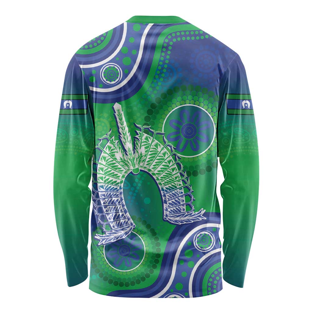 Australia Torres Strait Islanders Long Sleeve Shirt Dhari Aboriginal Pattern