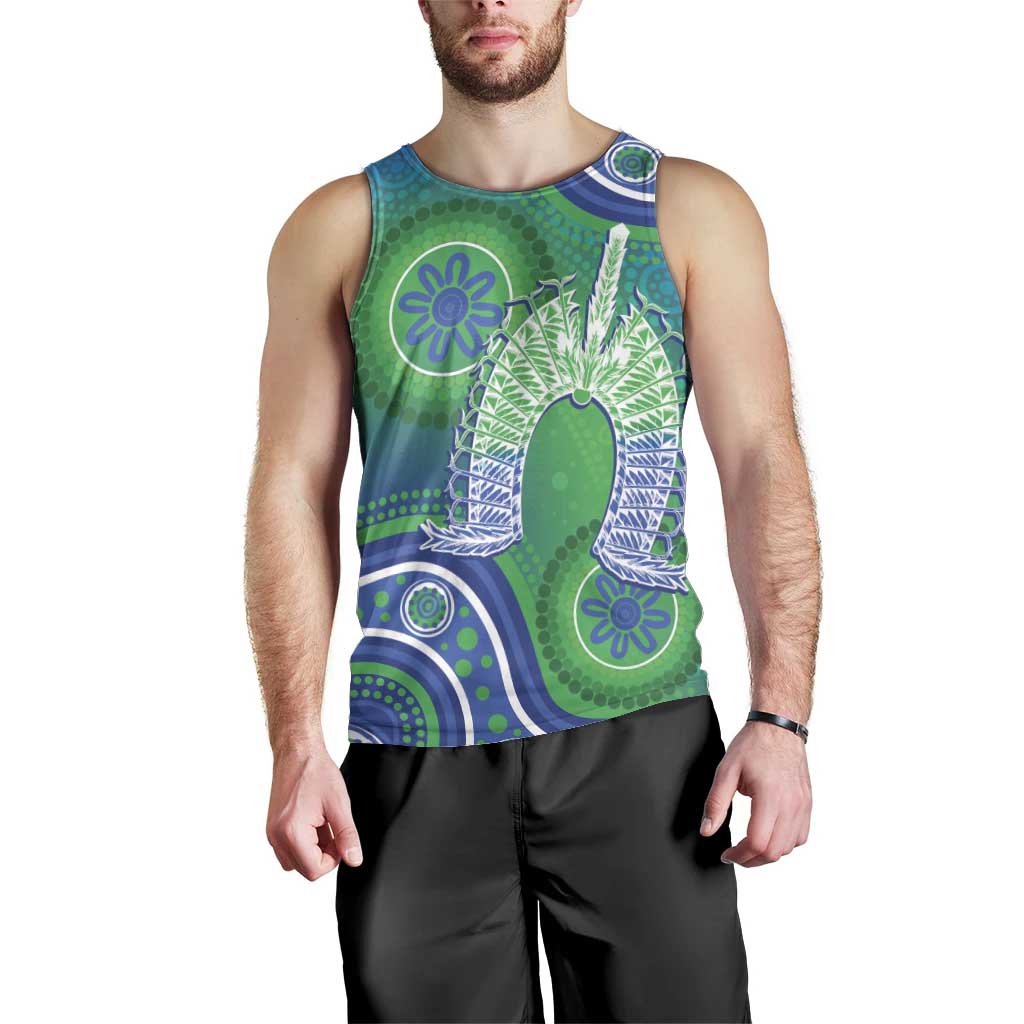 Australia Torres Strait Islanders Men Tank Top Dhari Aboriginal Pattern