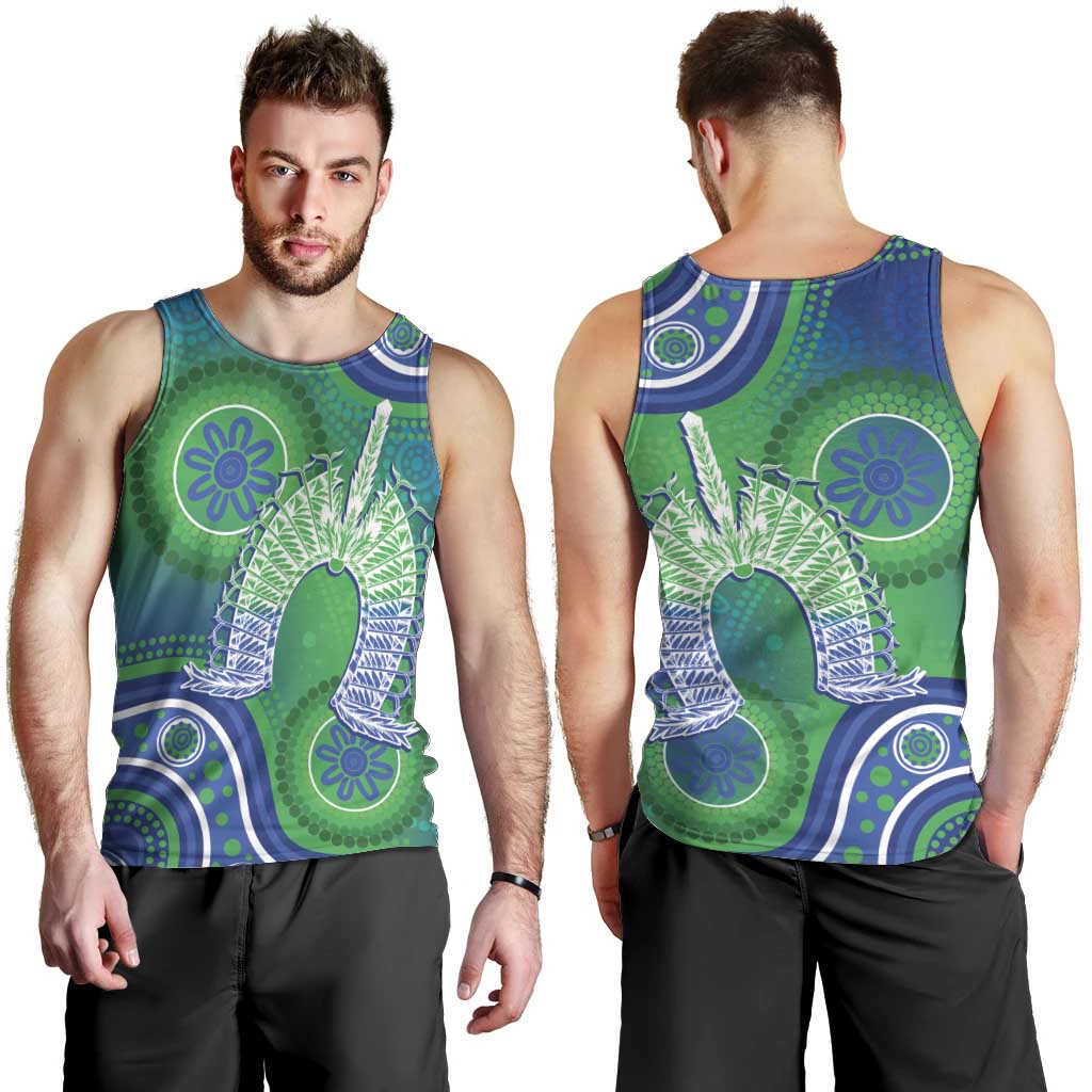 Australia Torres Strait Islanders Men Tank Top Dhari Aboriginal Pattern