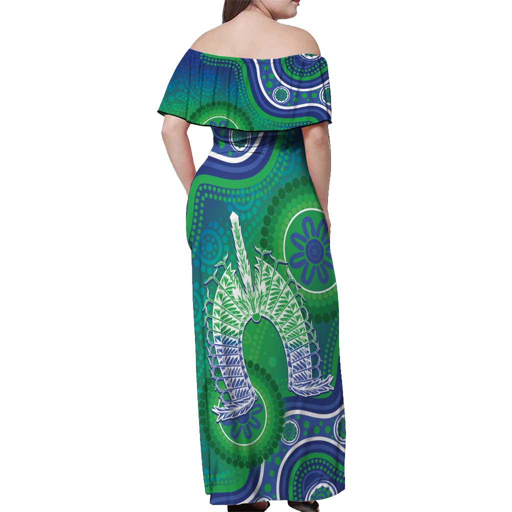 Australia Torres Strait Islanders Off Shoulder Maxi Dress Dhari Aboriginal Pattern