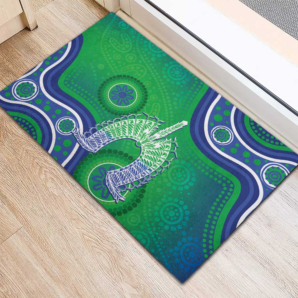 Australia Torres Strait Islanders Rubber Doormat Dhari Aboriginal Pattern