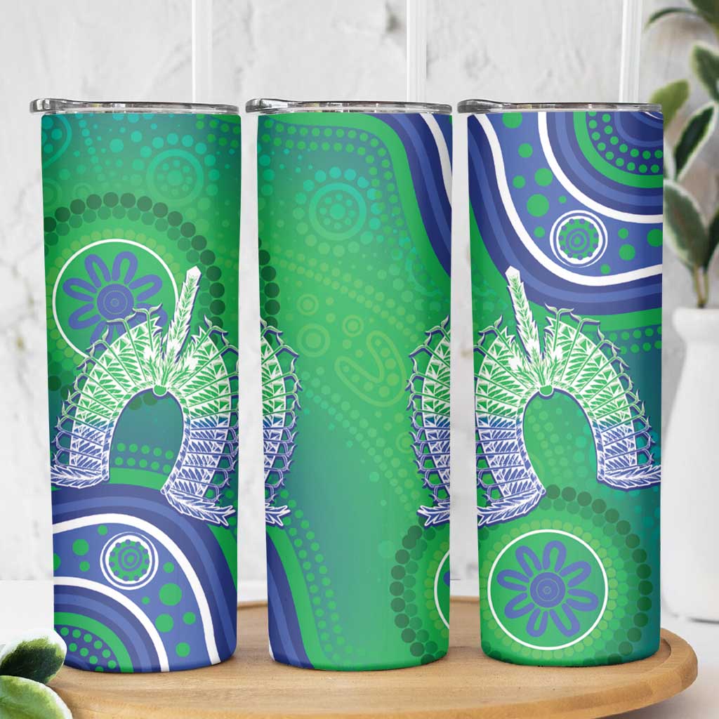 Australia Torres Strait Islanders Skinny Tumbler Dhari Aboriginal Pattern