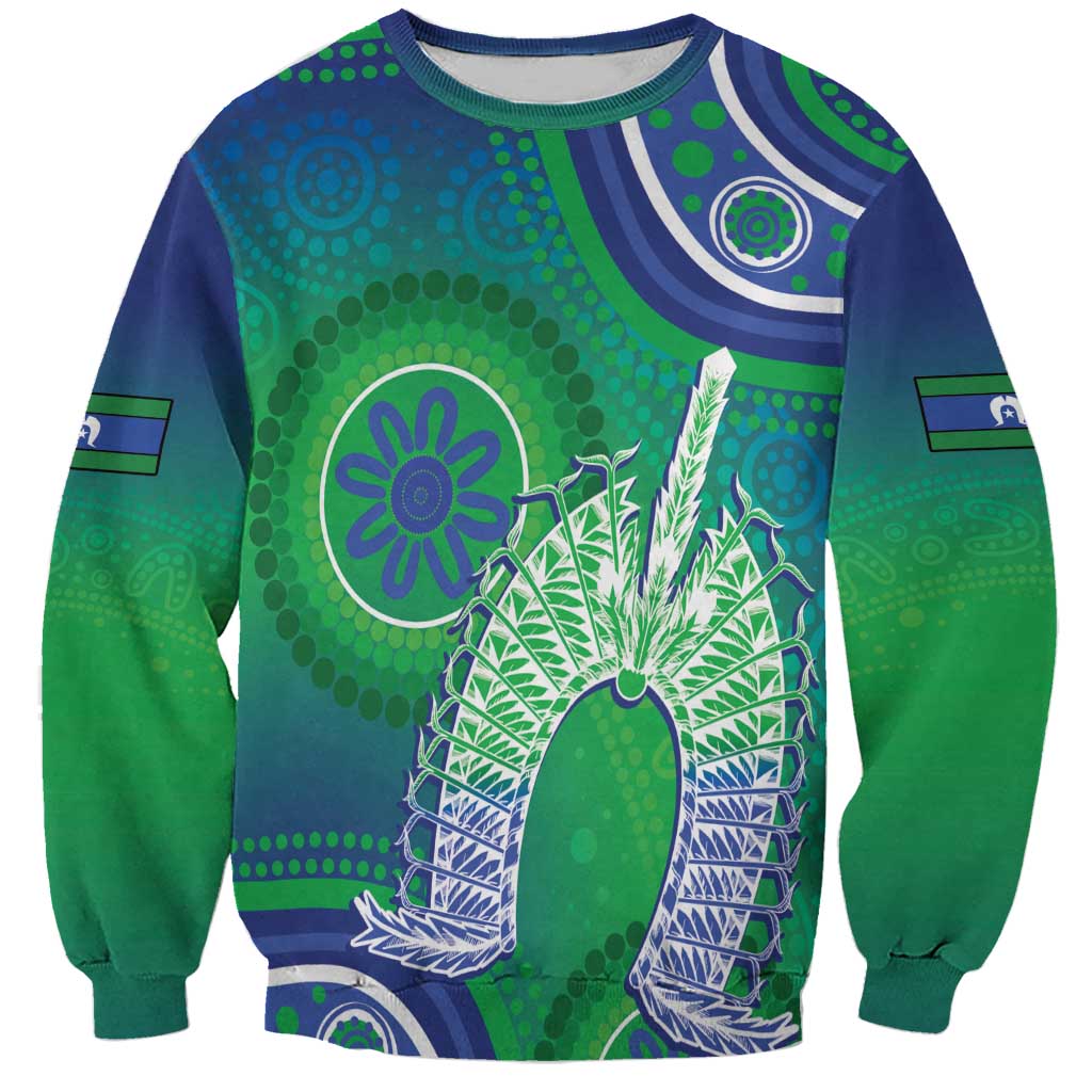 Australia Torres Strait Islanders Sweatshirt Dhari Aboriginal Pattern