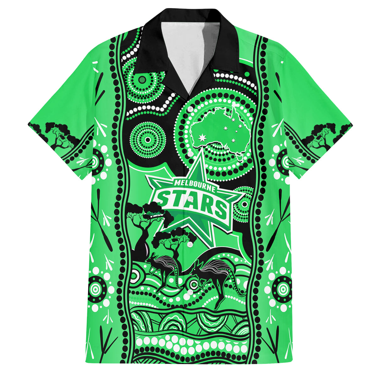 custom-melbourne-stars-cricket-family-matching-puletasi-dress-and-hawaiian-shirt-happy-australia-day-aboriginal-art