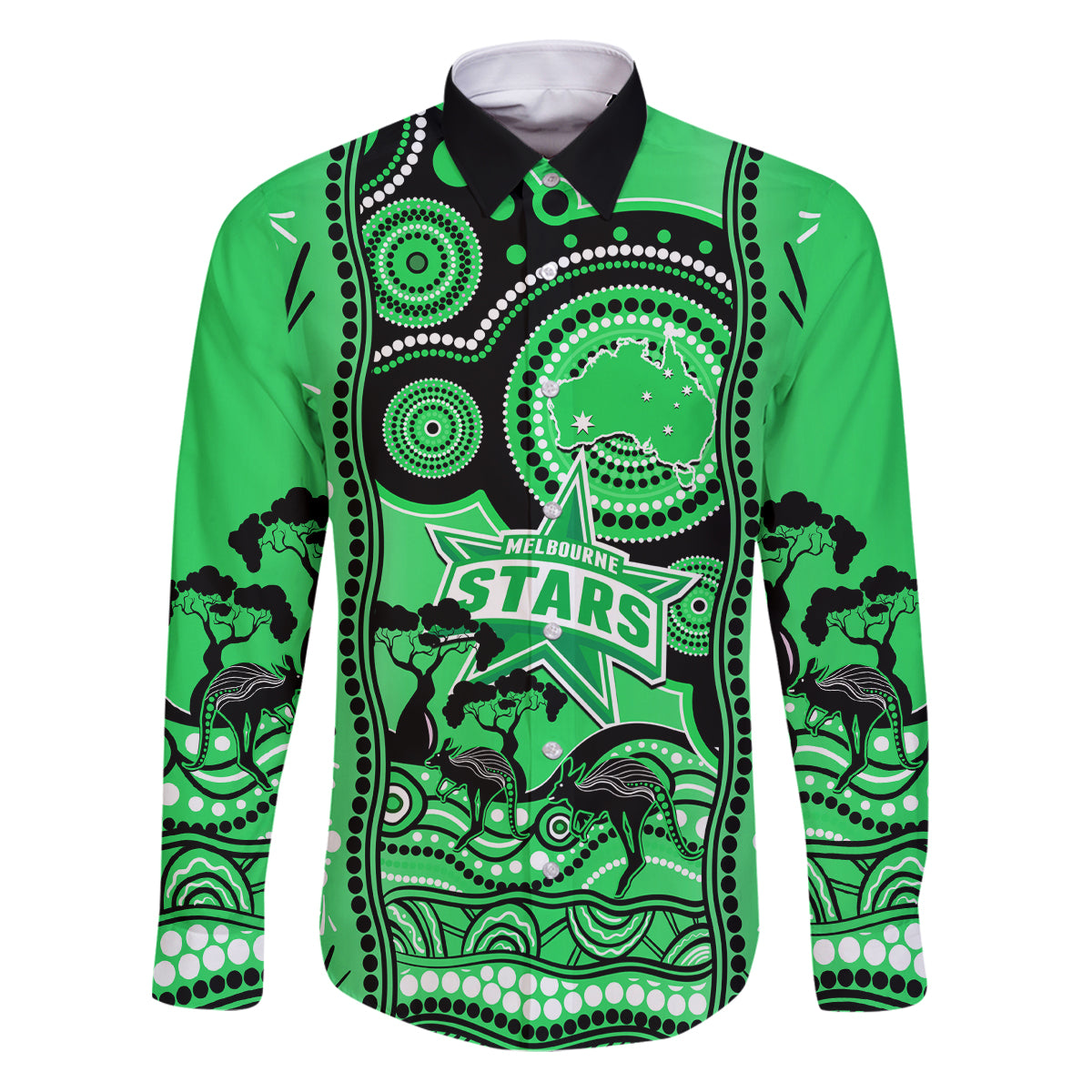 custom-melbourne-stars-cricket-family-matching-puletasi-dress-and-hawaiian-shirt-happy-australia-day-aboriginal-art