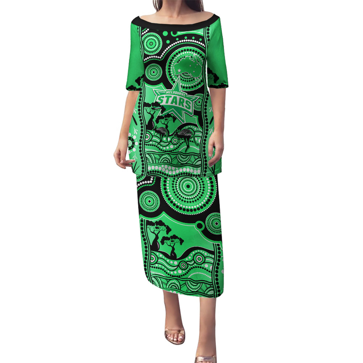 custom-melbourne-stars-cricket-family-matching-puletasi-dress-and-hawaiian-shirt-happy-australia-day-aboriginal-art