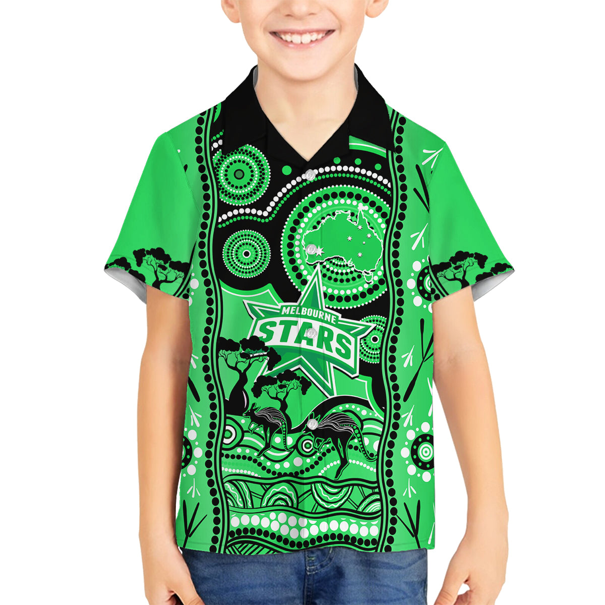 custom-melbourne-stars-cricket-family-matching-puletasi-dress-and-hawaiian-shirt-happy-australia-day-aboriginal-art