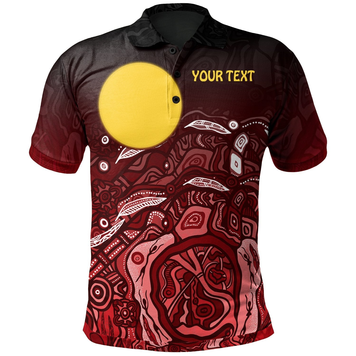 custom-aboriginal-polo-shirt-red-landscape