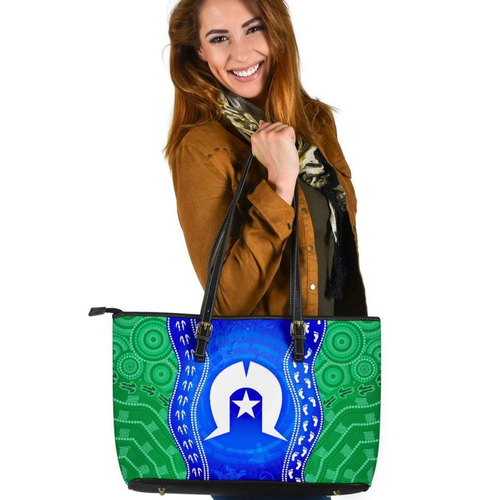 torres-strait-islanders-leather-tote-bag-torres-symbol-with-aboriginal-patterns