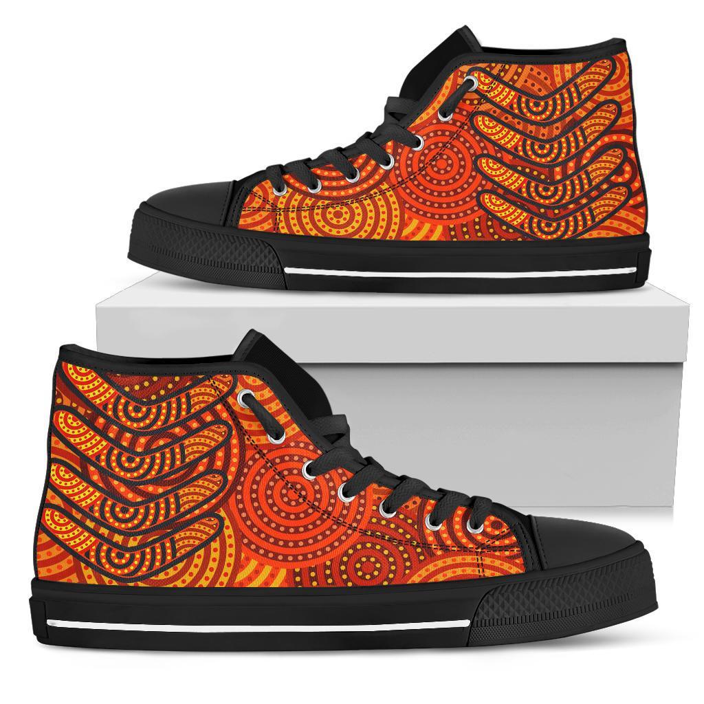 aboriginal-high-top-shoe-aboriginal-boomerangs-and-dot-circle