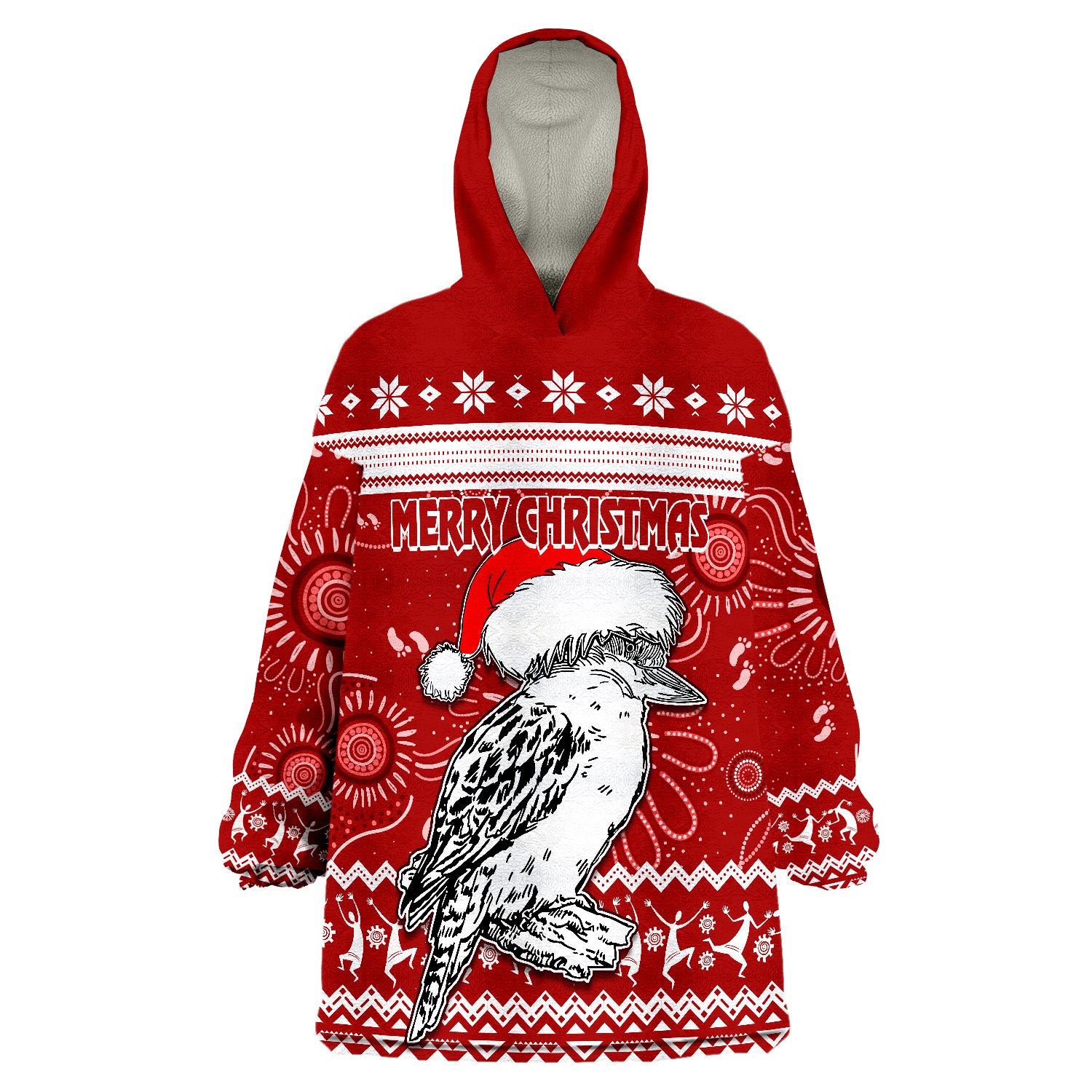 australia-christmas-aboriginal-art-santa-kookaburra-wearable-blanket-hoodie