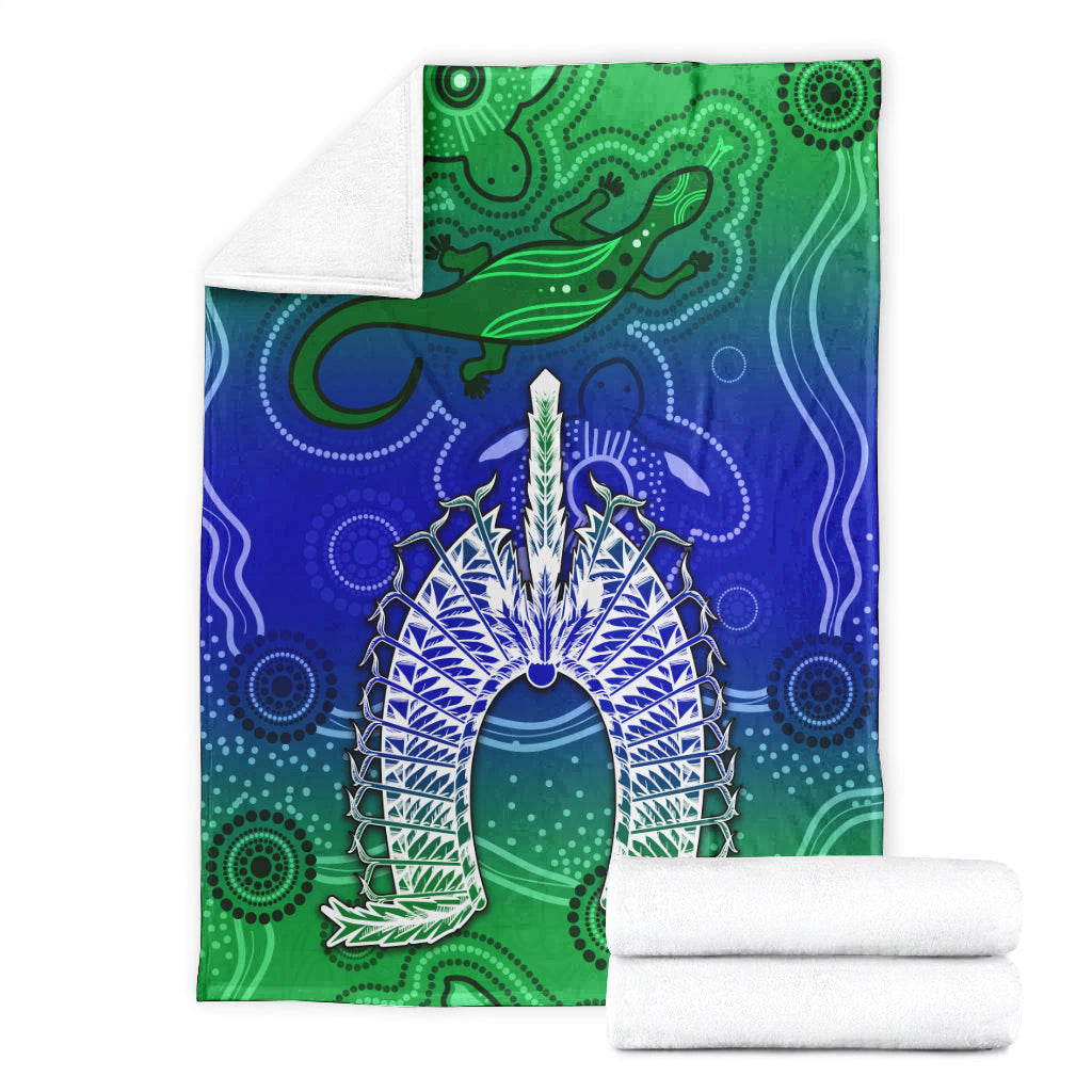 torres-strait-islands-premium-blanket-aboriginal-art-lizard-symbol-peace-lt13