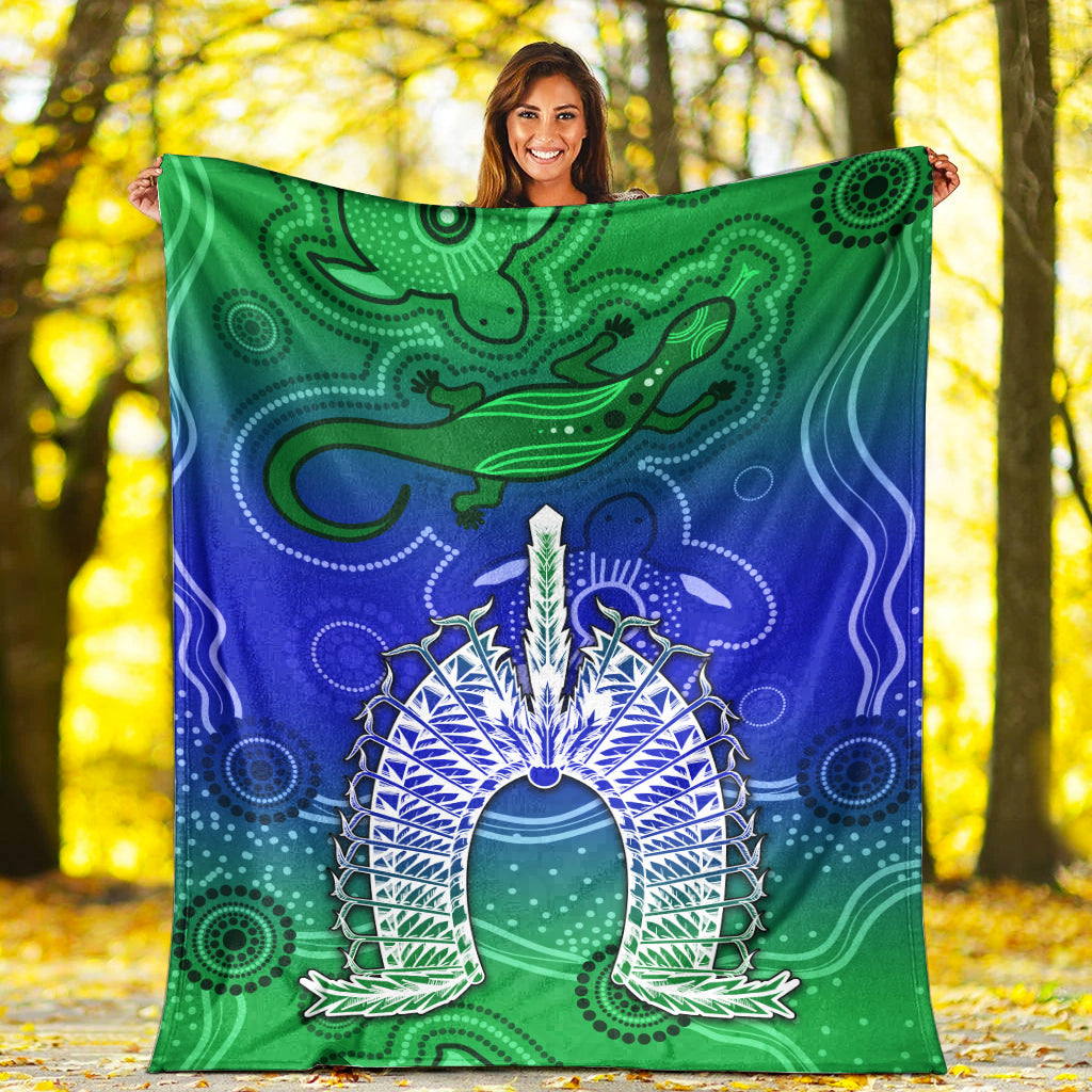 torres-strait-islands-premium-blanket-aboriginal-art-lizard-symbol-peace-lt13