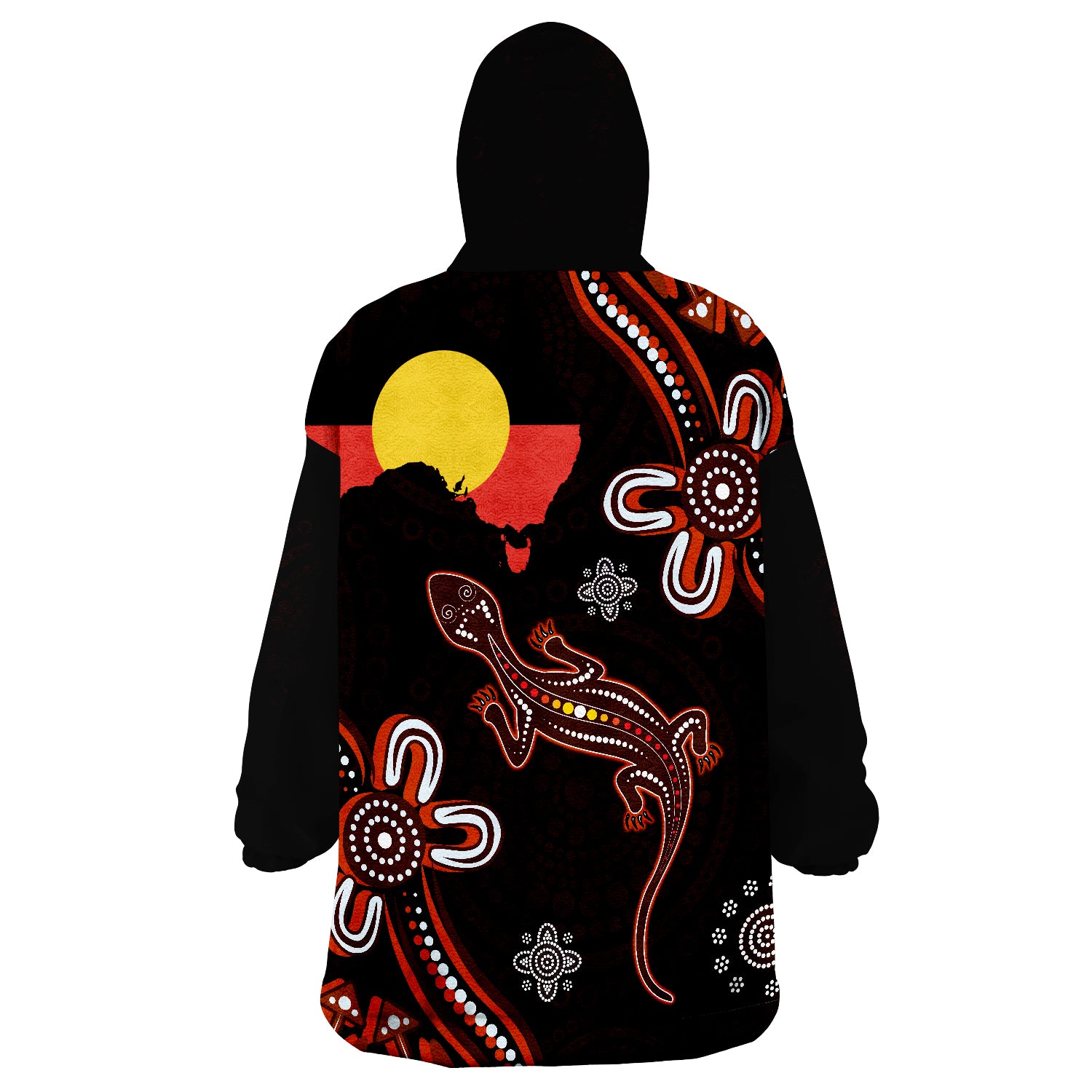 aboriginal-dot-lizard-and-aboriginal-flag-wearable-blanket-hoodie