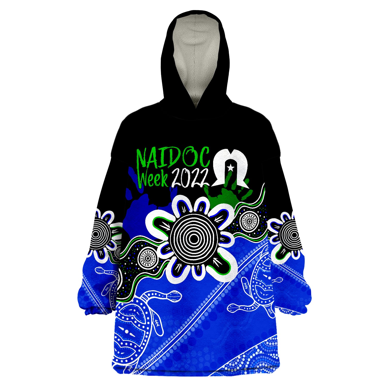 indigenous-torres-straits-naidoc-week-2022-turtles-style-wearable-blanket-hoodie