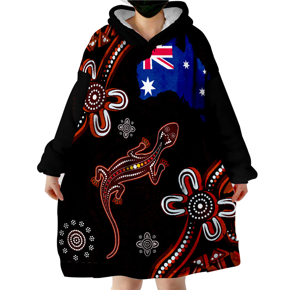 aboriginal-dot-lizard-and-flag-wearable-blanket-hoodie