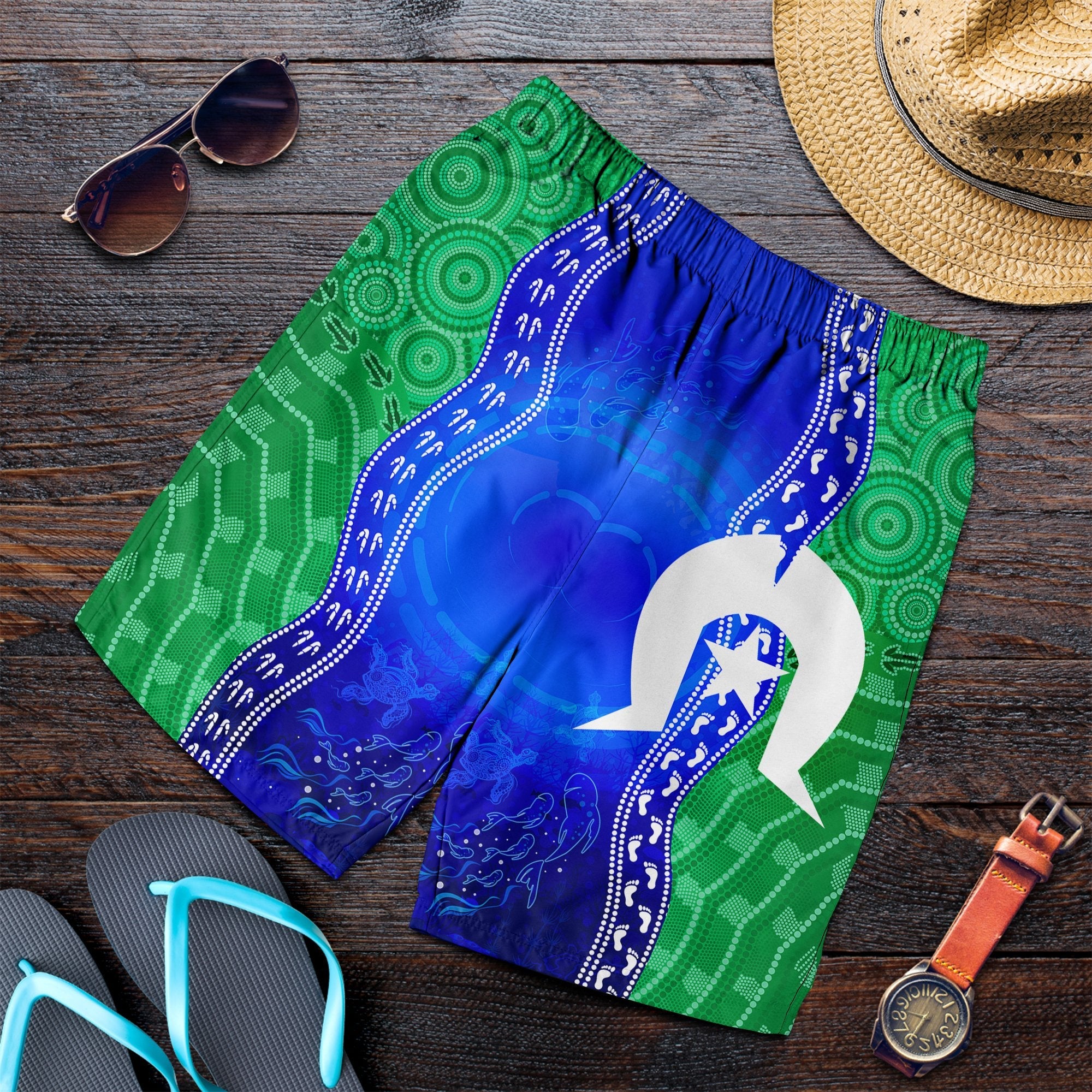 torres-strait-islanders-mens-shorts-torres-symbol-with-aboriginal-patterns