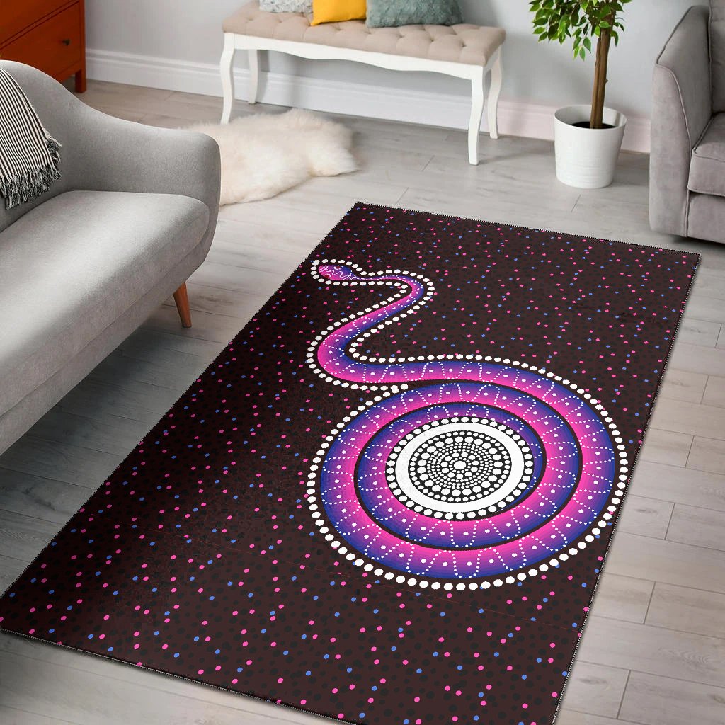 aboriginal-area-rug-pink-snake-aboriginal-style