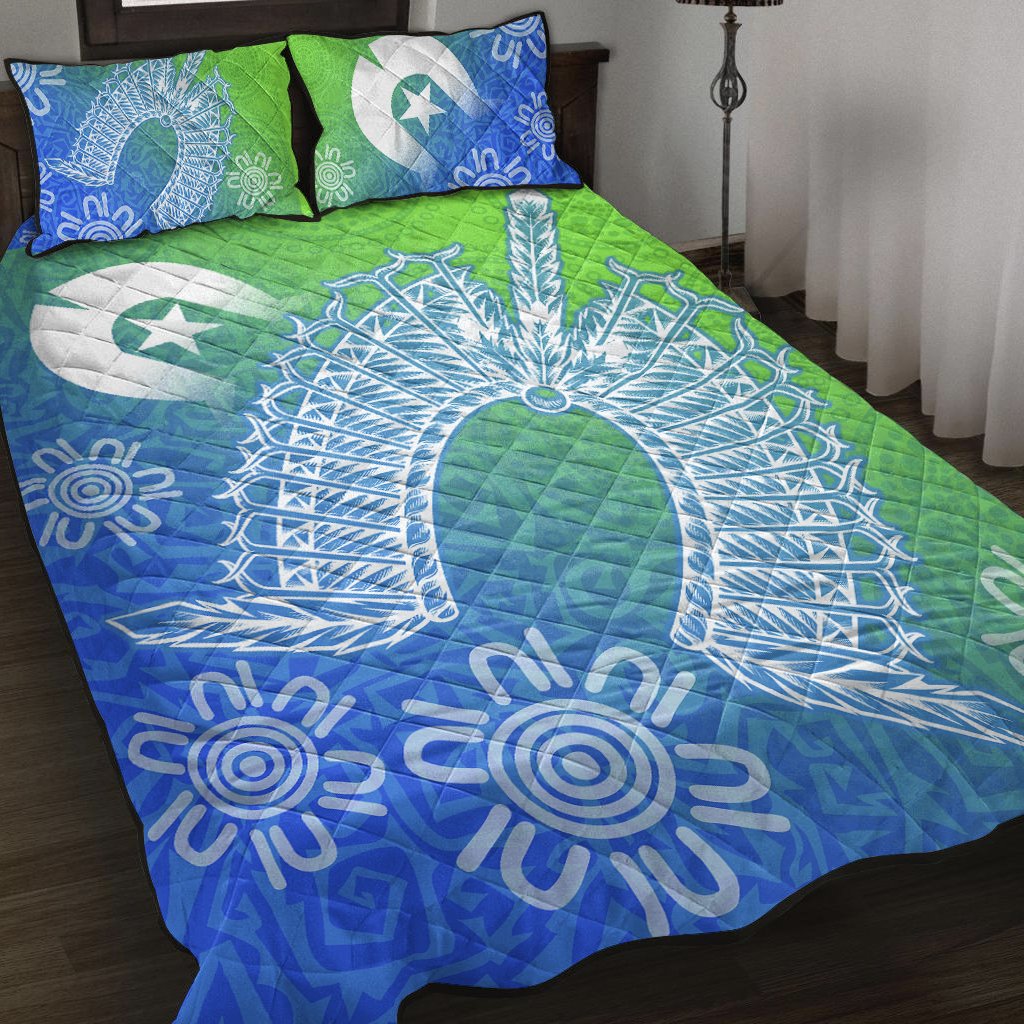 torres-strait-islander-quilt-bed-set-dhari-mask-ocean-style