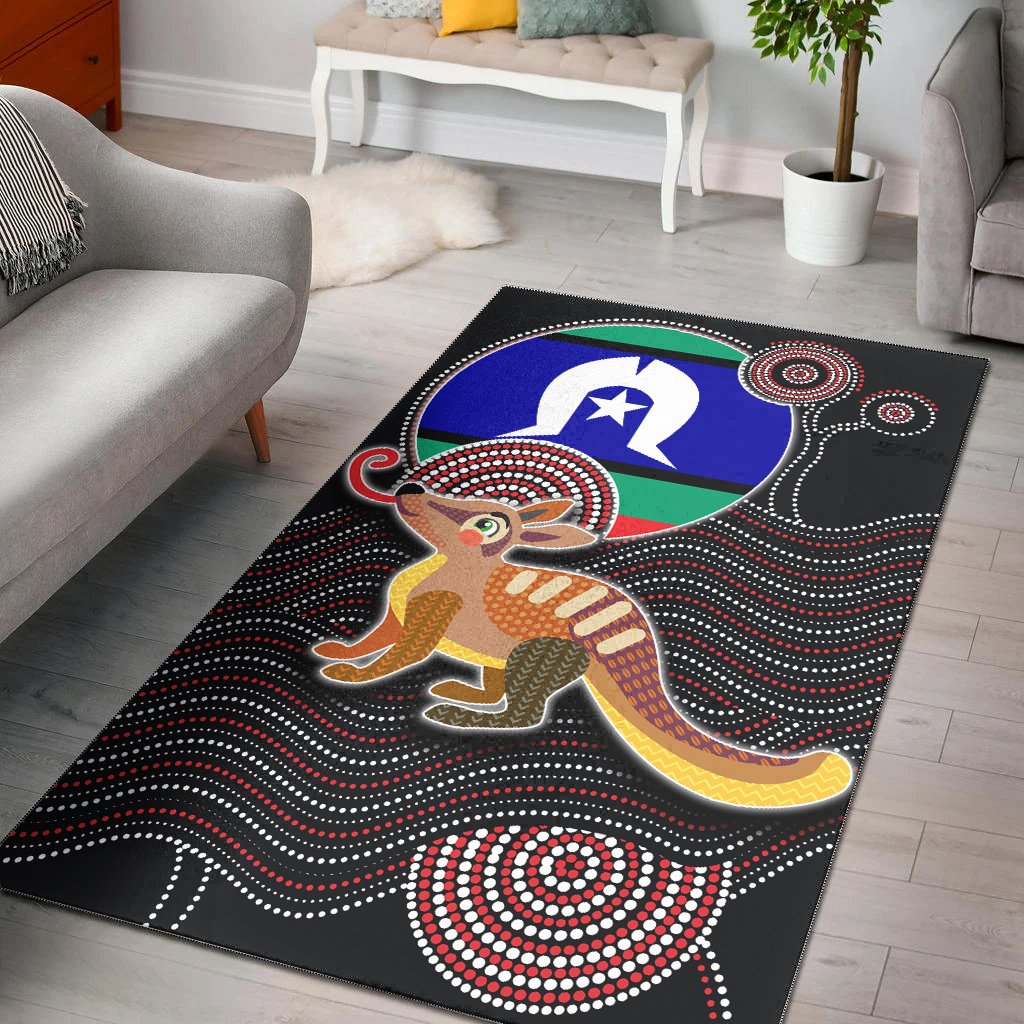 aboriginal-area-rug-numbat-with-torres-strait-islanders-flag