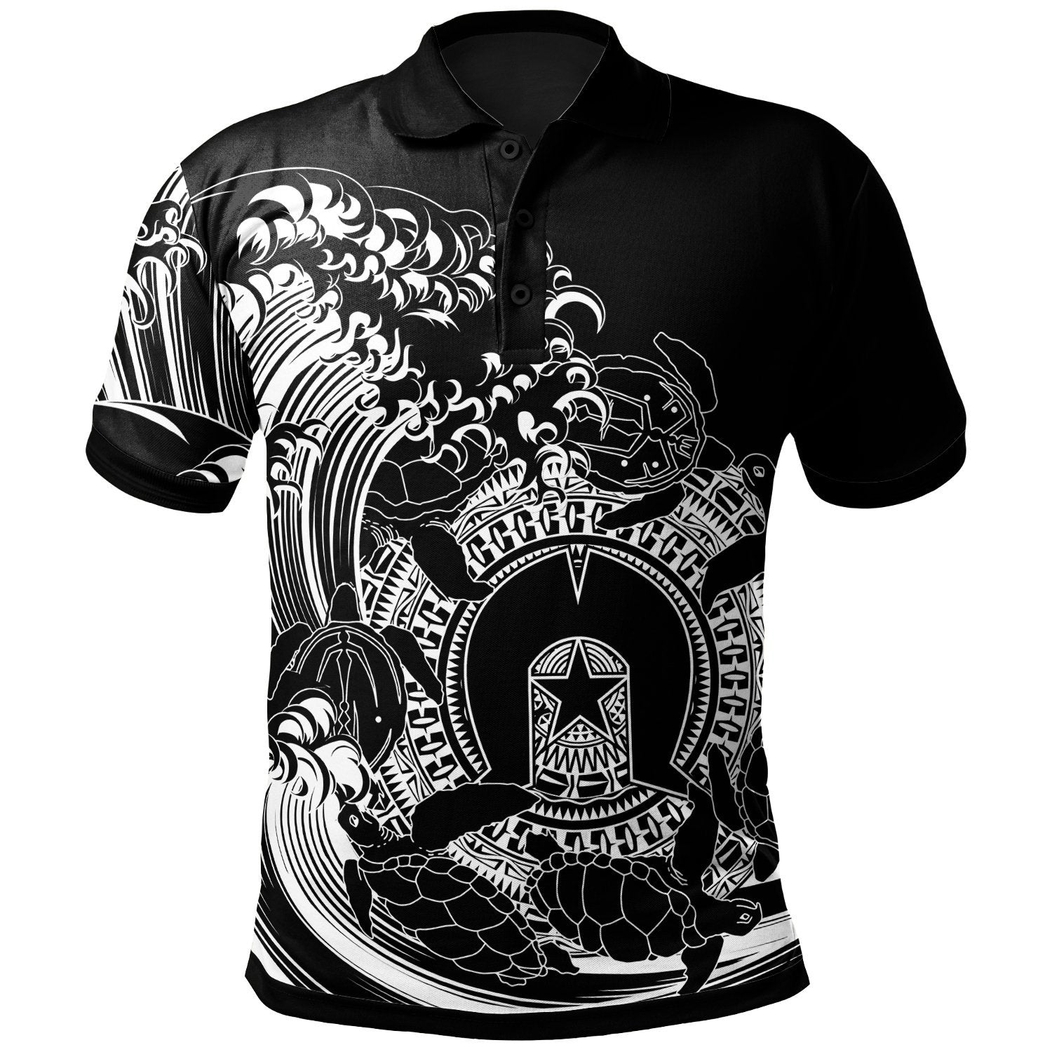 aboriginal-polo-shirt-torres-strait-islands-in-wave-black-rlt20