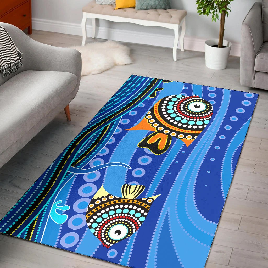 aboriginal-area-rug-dreamtime-fish-aboriginal-style