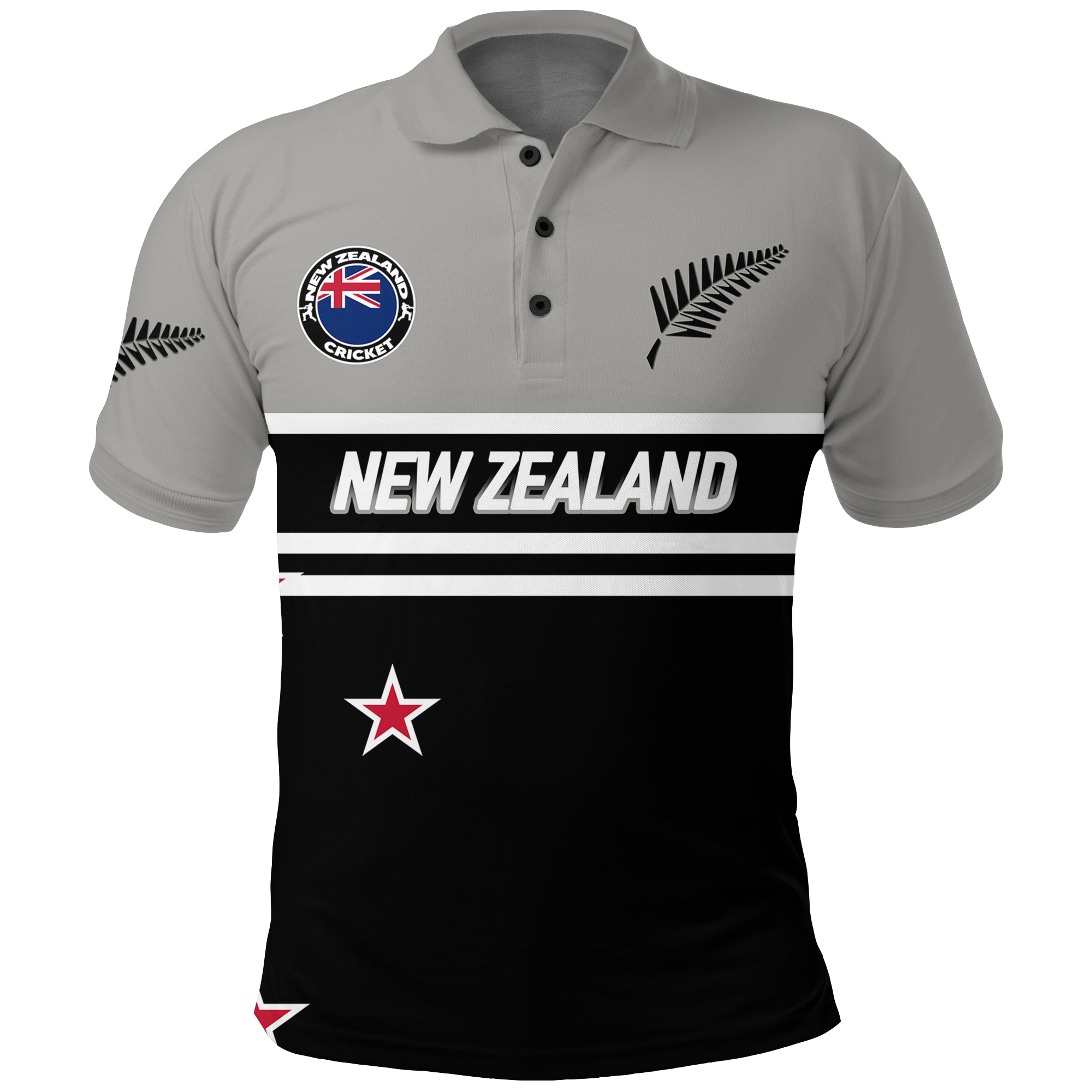 New Zealand Cricket Black Caps Polo Shirt