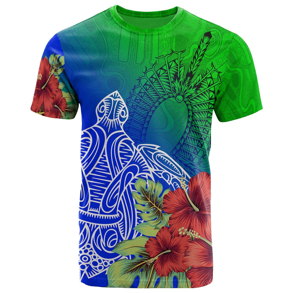 Torres Strait Islanders T shirt Adults - Ocean Hibiscus – Vibe Hoodie Shop