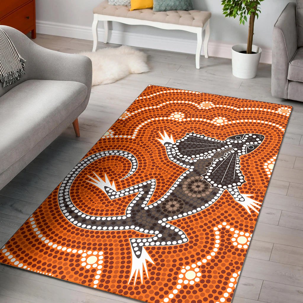 aboriginal-area-rug-dreamtime-lizard-aboriginal-style