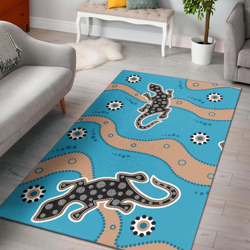 aboriginal-area-rug-aboriginal-lizard-in-blue-style