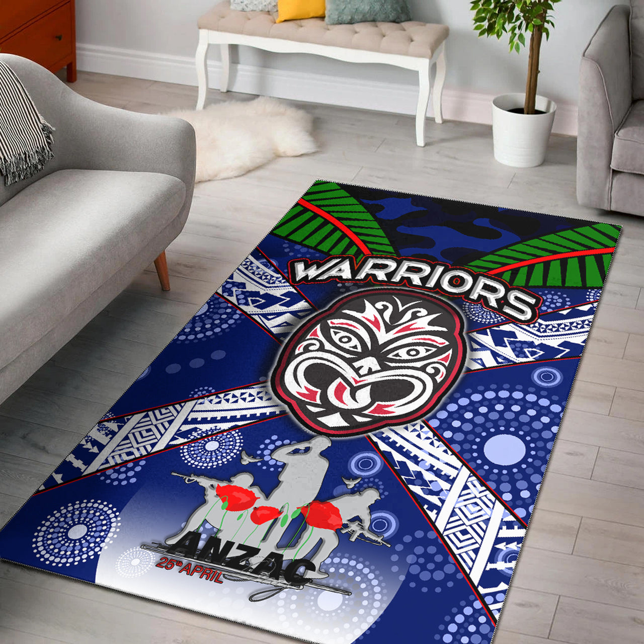 warriors-rugby-area-rug-aboriginal-dot-art-anzac-day-warriors-with-poppy-flower-patterns-area-rug-rlt12