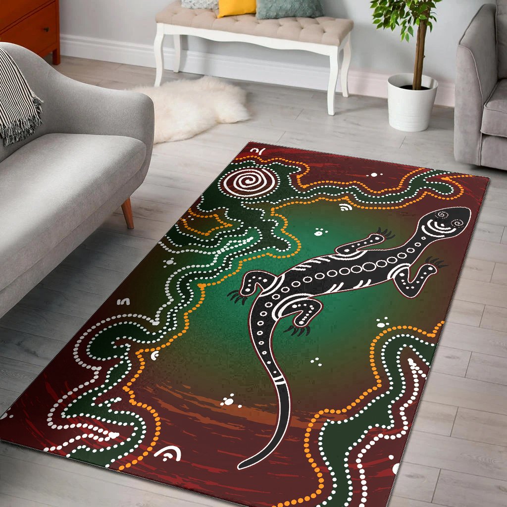 aboriginal-area-rug-lizard-and-dot-painting