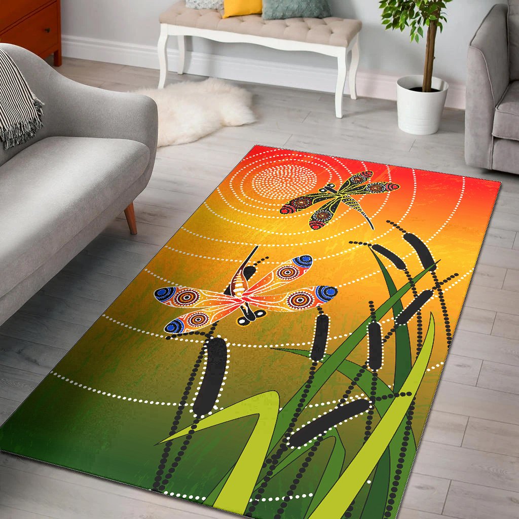 aboriginal-area-rug-dragonfly-aboriginal-style