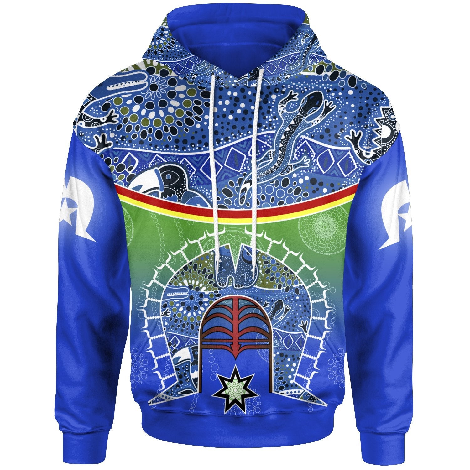 hoodie-torres-strait-symbol-with-aboriginal-patterns