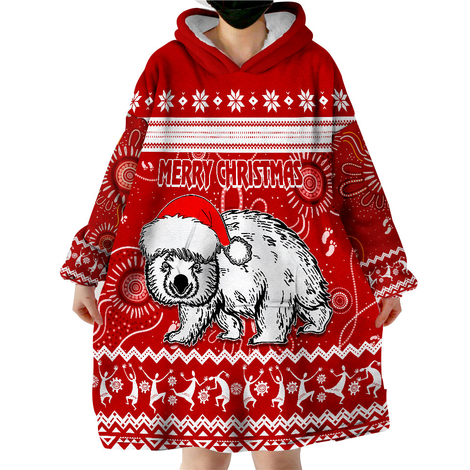 australia-christmas-aboriginal-art-santa-wombat-wearable-blanket-hoodie