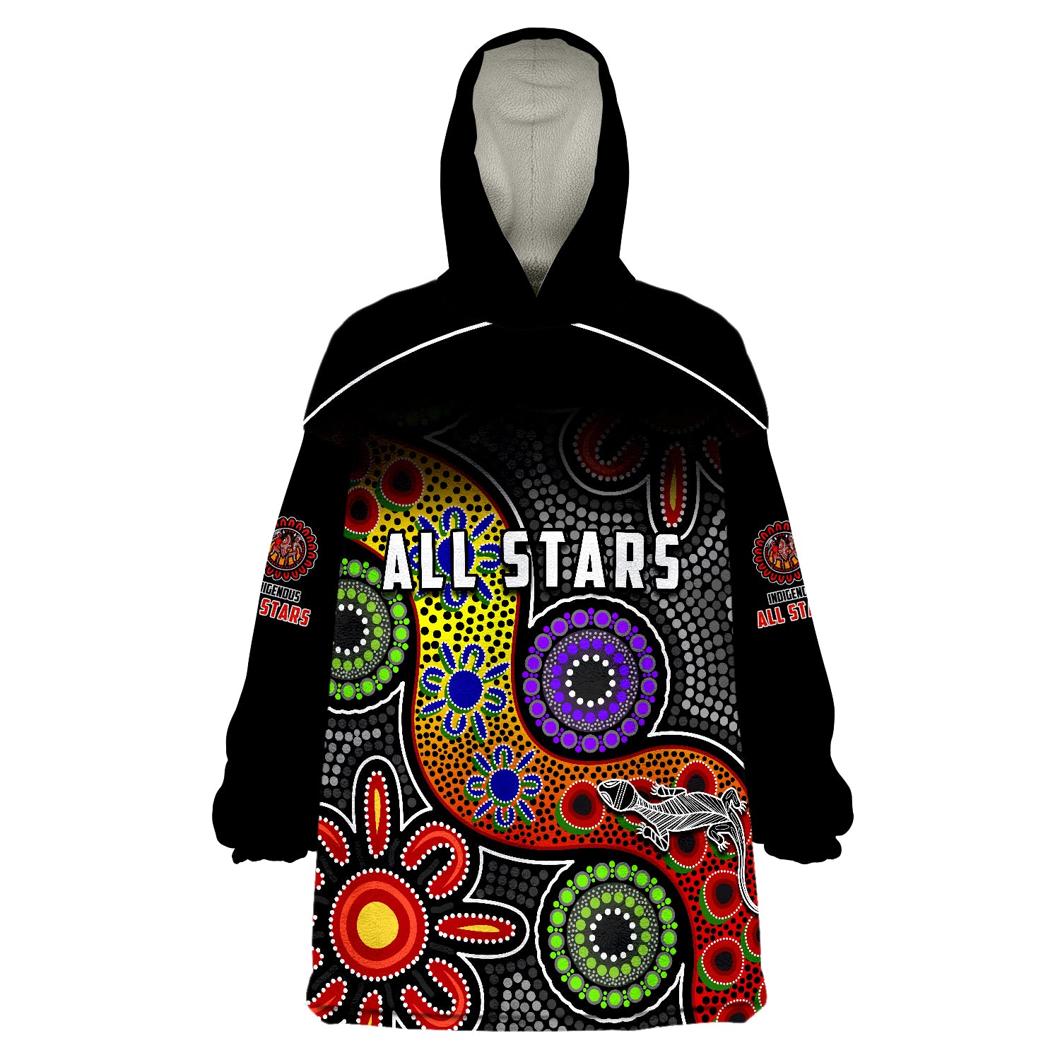 all-stars-christmas-indigenous-dreamtime-wearable-blanket-hoodie