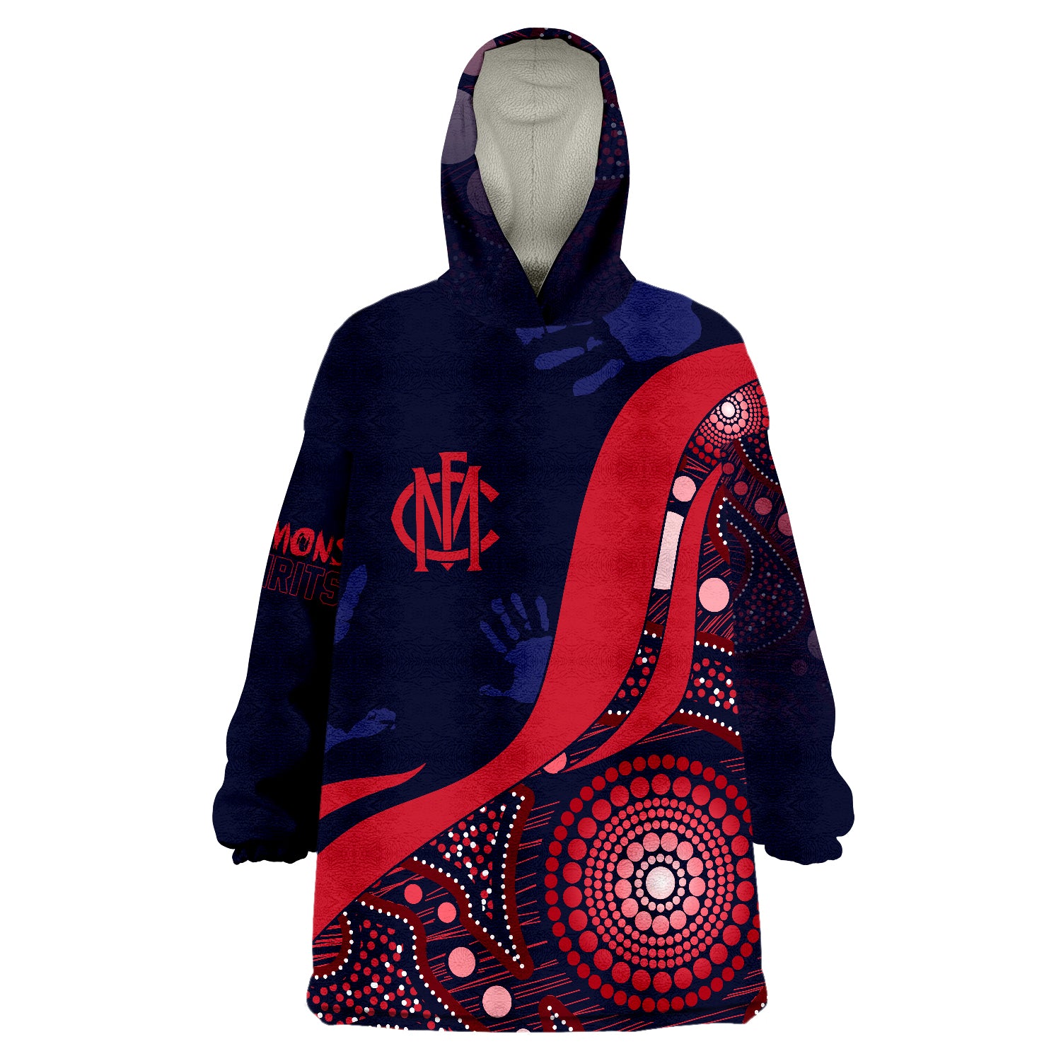 personalised-melbourne-dees-aboriginal-demons-spirit-wearable-blanket-hoodie