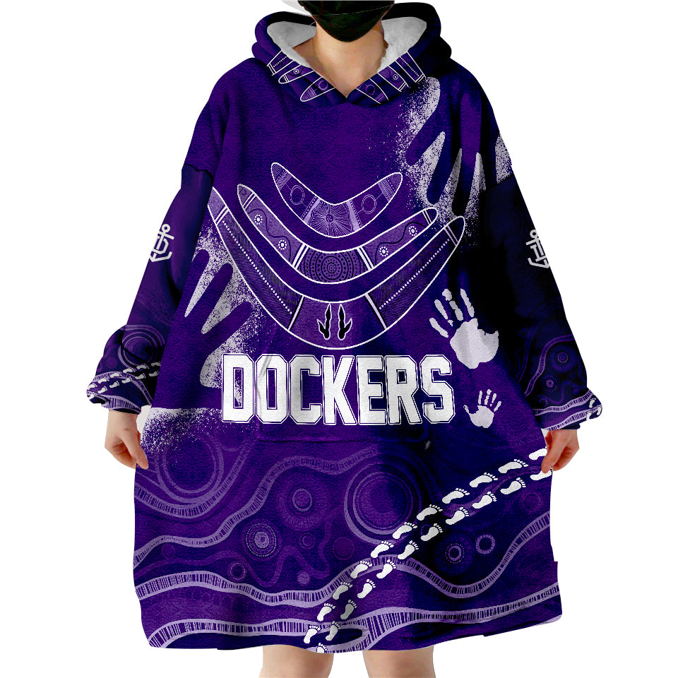 personalised-freo-dockers-aboriginal-purple-tsunami-wearable-blanket-hoodie