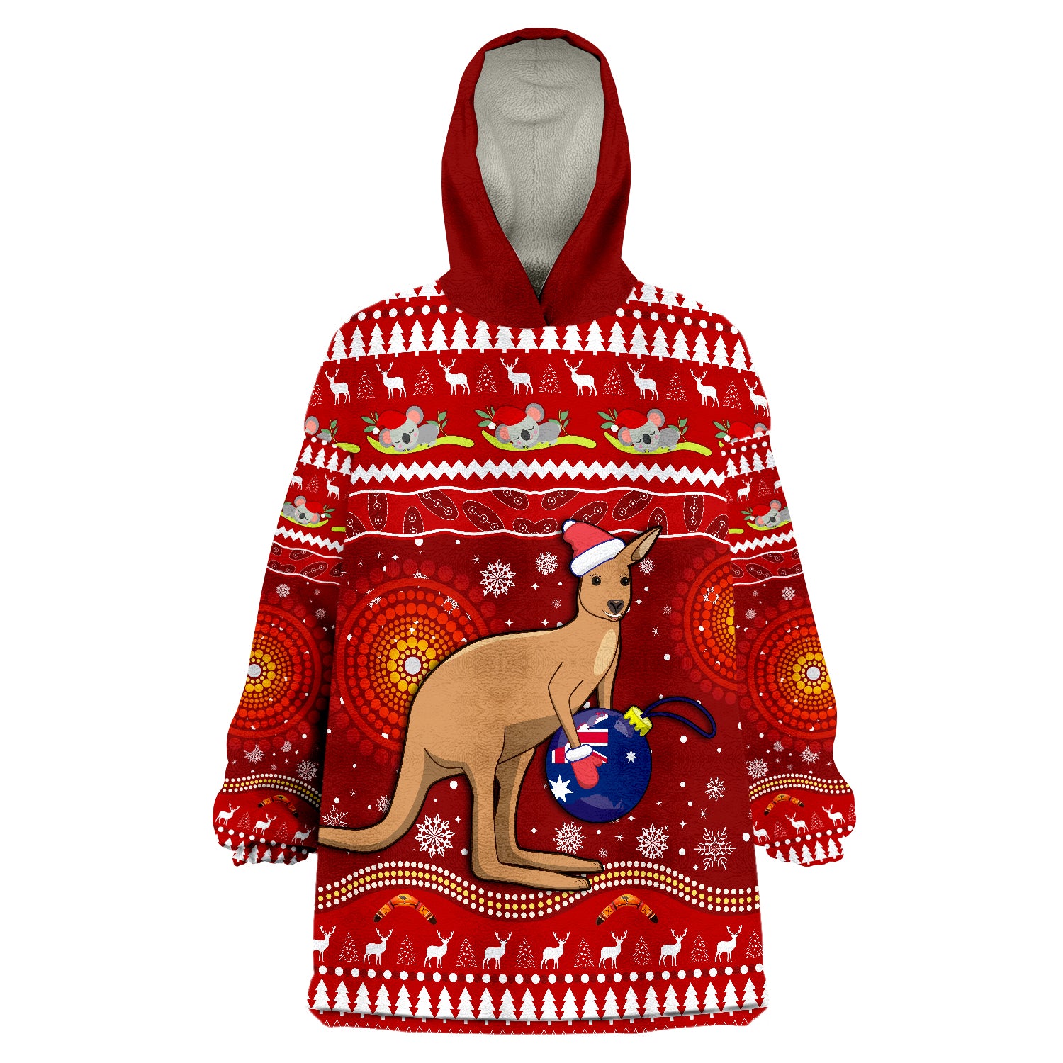 australia-christmas-aboriginal-kangaroo-wearable-blanket-hoodie