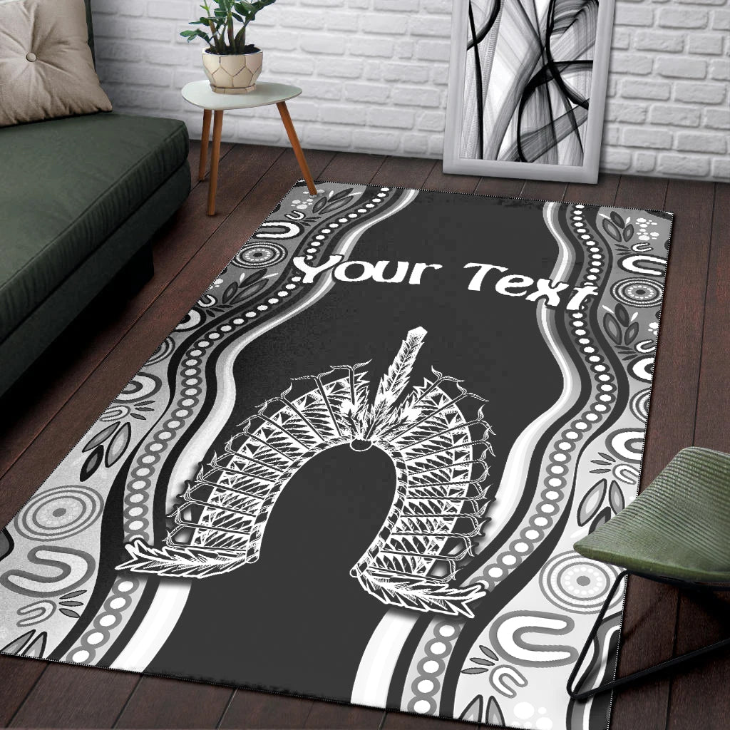 custom-personalised-torres-strait-islands-area-rug-the-dhari-mix-aboriginal-turtle-version-black-02-lt13