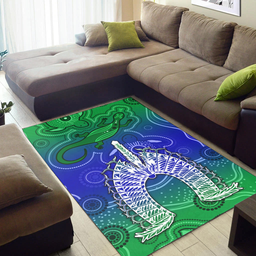 torres-strait-islands-area-rug-aboriginal-art-lizard-symbol-peace-lt13